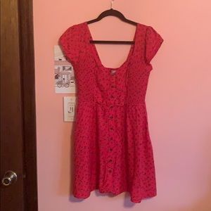 Urban Outfitters Kimchi Blue Floral Red Dress